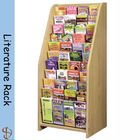 11 Tiered Literature Floor Stand MDF And Metal Display Rack For Brochures Holder
